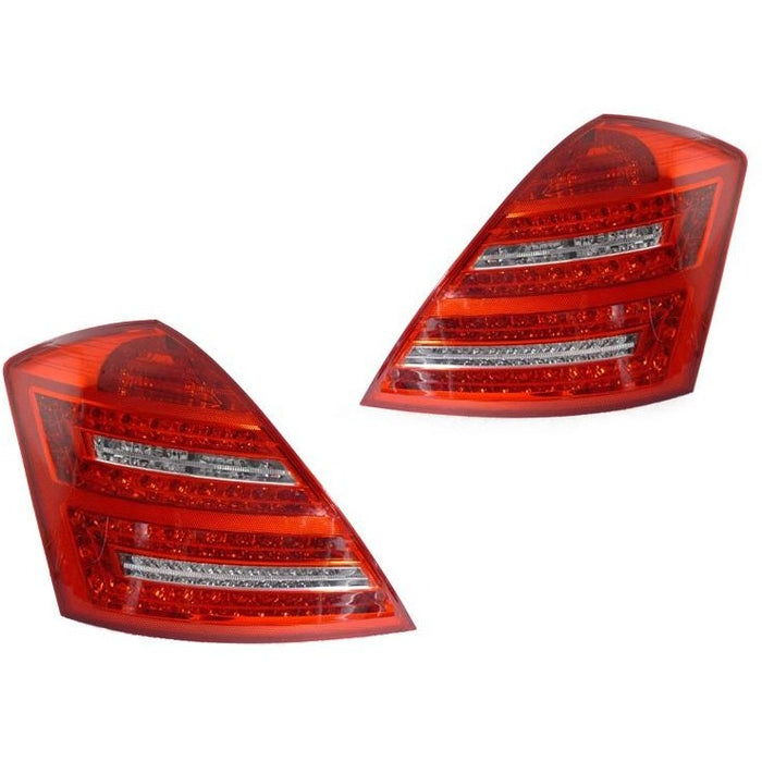 W221 S63 LED FACELIFT TAIL LIGHTS RED/CLEAR 