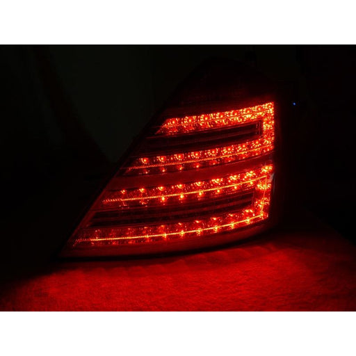 W221 S63 LED FACELIFT TAIL LIGHTS RED/CLEAR 